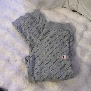 Gray Champion Logo Sweatpants